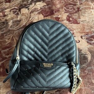 Victoria's Secret Black Chevron Backpack